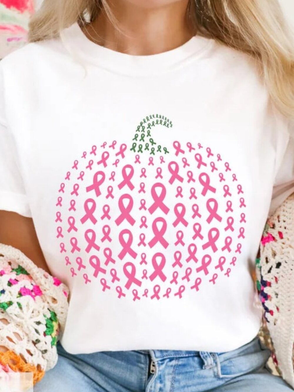 Cute Pumpkin Shirt, Pumpkin Halloween Tee, In October We Wear Pink Shirt